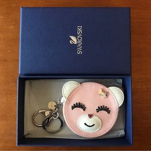 Swarovski Kris Pink Bear Coin Purse Keychain